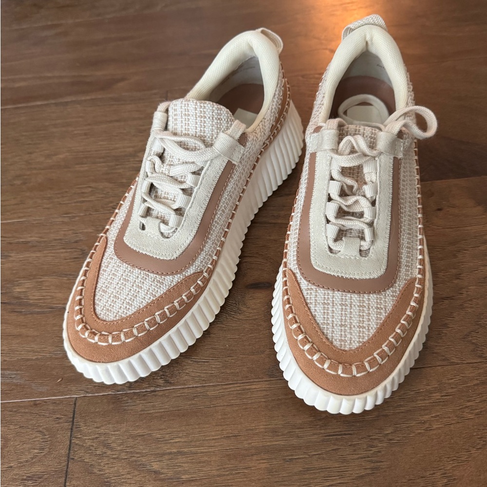 Dolce Vita Cream and Tan Sneakers